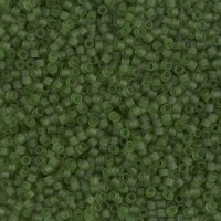 Miyuki delica kralen 15/0 - Matted transparent olive green DBS-1267